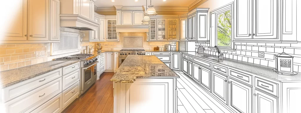 a beautifully renovated kitchen showcases newly installed appliances against freshly painted walls and refurnished cabinetry, with organized countertops highlighting the successful completion of a water damage restoration project.
