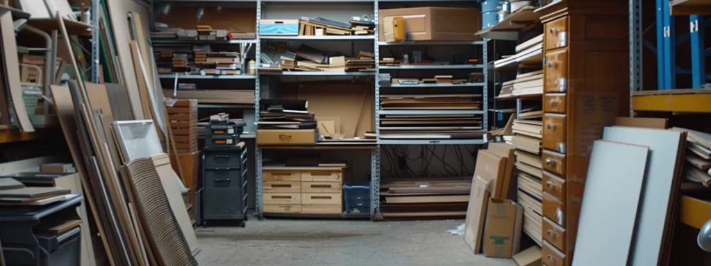 an organized restoration workspace is filled with an array of cabinet materials—particle board, mdf, solid wood, plywood, and laminate—each labeled, showcasing their distinct responses to water damage under bright, artificial lighting.